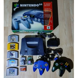 N64 Nintendo 64 Console + 2 Controllers + 5 Games + Memory Card & More **AS-IS**
