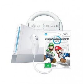 Nintendo Wii Mario Kart White Console Bundle (NTSC-U/C (US/CA)) 10 Games ! Nice!