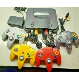 UPGRADED Nintendo 64 N64 console with 1 2 3 or 4 Official OEM remotes + Cables