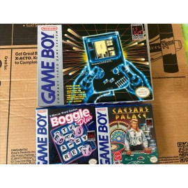Nintendo Game Boy Gray Handheld System DMG-01 w/ Tetris & 2 Games Complete Mint