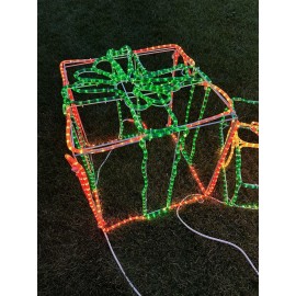2005 Rope Light Christmas Presents Set Of 3.  Metal Frames Indoor/outdoor Use