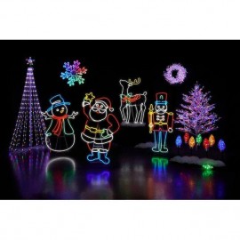 GE StayBright 48 inch Glowbright Neon Flex LED Snowman Christmas Yard Decoration