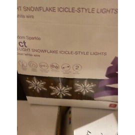 GE Random Sparkle 8ct SNOWFLAKE INCANDESCENT Lights Clear  G.E. 8 ct