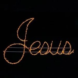 Jesus Christmas Wireframe Sign LED Outdoor Decorations Nativity