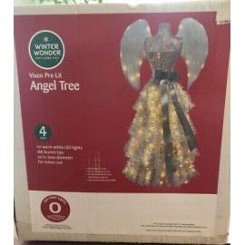 4' Pre Lit Angel Christmas Tree Dress Form Winter Wonder Lane Vixen Holiday FS!