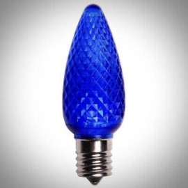 Blue C9 Faceted LED Light Bulbs — 100 COUNT— VOLUME PRICING AVAILABLE