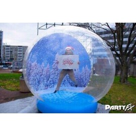 Giant Inflatable Decoration Snow Globe with Artificial Snowflakes & Snowballs