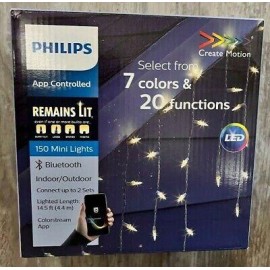 3 boxes Philips 150 mini icicle lights LED App controlled 7 colors 20 functions