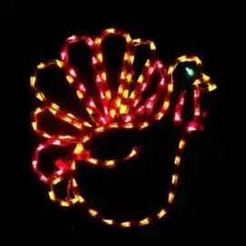 Happy Thanksgiving Turkey Colorful LED Outdoor Fall Decorations Lighted