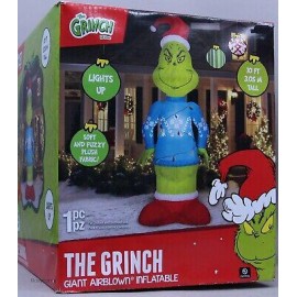 Gemmy Dr Seuss 10 ft The Grinch Giant with Blue Sweater Airblown Inflatable NIB