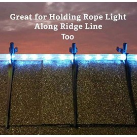 150pc - Roof Top Ridge Line Mounting Clips for C6, C7, C9, Rope Lights & More