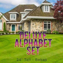 Deluxe Alphabet Yard Decoration, Bebas 24in, 130pcs, Desert Sunset,