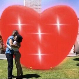 HUGE 10 FT VALENTINES DAY HEART AIRBLOWN INFLATABLE LED LIGHTS YARD DECOR