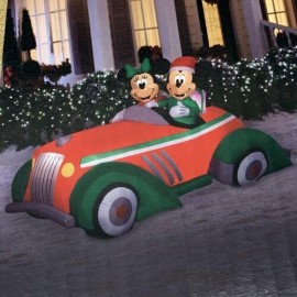 8.5 FT Mickey and Minnie Disney Airblown LED Light-Up Christmas Car Inflatable