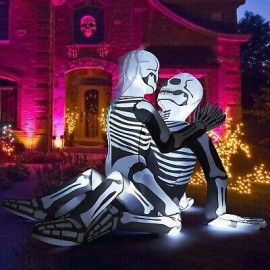 GOOSH 6 FT Halloween Inflatables Skeleton Outdoor Decorations Blow Up Yard Co...