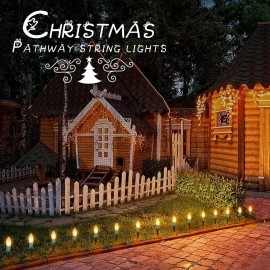 Christmas Lights Outdoor, 4 Packs Total 103 Ft Christmas Pathway Lights 80 LED