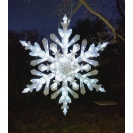 Northlight 48 In. LED Twinkling Snowflake Christmas Yard Art White