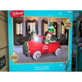 Disney  8 ft Mickey & Minnie Christmas Truck with Christmas Tree Inflatable