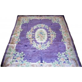 HAND MADE 100% NATURAL GENUINE SILK Oriental AREA Rugs Carpet Purple 10X13 feet