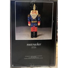 NUTCRACKER 72” TALL 72 LIGHTS INDOOR/OUTDOOR CHRISTMAS DECORATION RARE