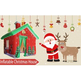 Second-Hand Inflatable Christmas House LED for Xmas Eve Night Indoor Yard Lawn