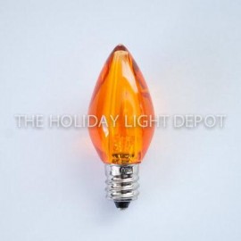 25 C7 Orange LED Christmas Light Bulb Smooth Retro Fit Dimmable