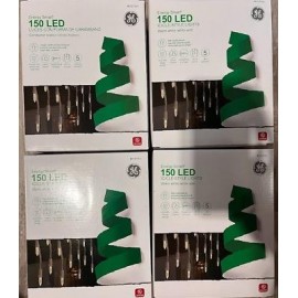 4 boxes GE ENERGY SMART 150 CT LED warm white ICICLE LIGHTS WHITE WIRE wedding
