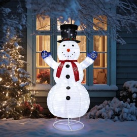 6 FT Lighted Pop-Up Snowman Christmas Outdoor Decoration with 200 LED Lights