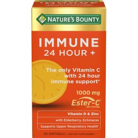 Nature's Bounty Immune 24 Hour +, The Only Vitamin C With 24 Hour Immune Support From Ester C