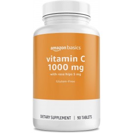 Vitamin C 1000 mg with Rose Hips 5mg, 90 tablets (1 per serving), Gluten Free