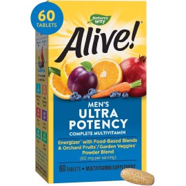 Nature's Way Alive! Men's Daily Ultra Potency Complete Multivitamin, High Potency B-Vitamins
