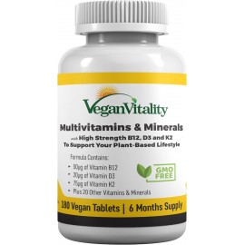 Vegan Multivitamins & Minerals For Women And Men-Vitamins For Vegans & Vegetarians