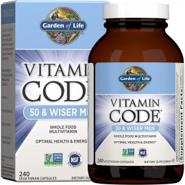Garden of Life Multivitamin for Men - Vitamin Code 50 & Wiser Men's Raw Whole Food Vitamin Supplement