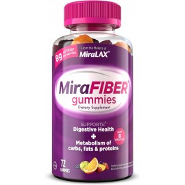MiraLAX New MiraFIBER Gummies, 8g Of Daily Prebiotic Fiber With B Vitamins