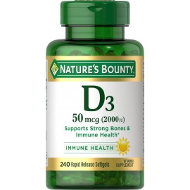 Nature's Bounty Vitamin D3, Immune And Bone Support, Vitamin Supplement