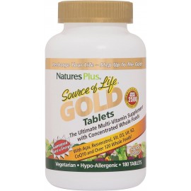 NaturesPlus Source Of Life Gold Multivitamin - 180 Tablets - With Vitamins D3