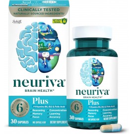 NEURIVA Plus Brain Supplement For Memory And Focus Clinically Tested Nootropics For Concentration