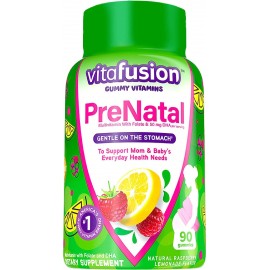 Vitafusion PreNatal Gummy Vitamins, Raspberry Lemonade Flavored, Pregnancy Vitamins For Women
