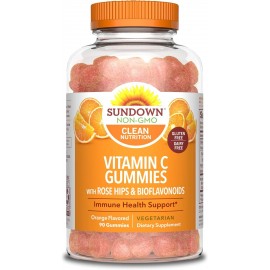 Nature's Bounty Sundown Vitamin C Gummies With Rosehips And Citrus Bioflavonoids, Orange Flavored, 90 Count